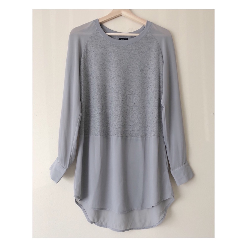 Grey Mixed Media Tunic